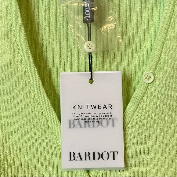 Bardot Rosario Knit Bodysuit In Lime Size XSmall NWT - Picture 8 of 11